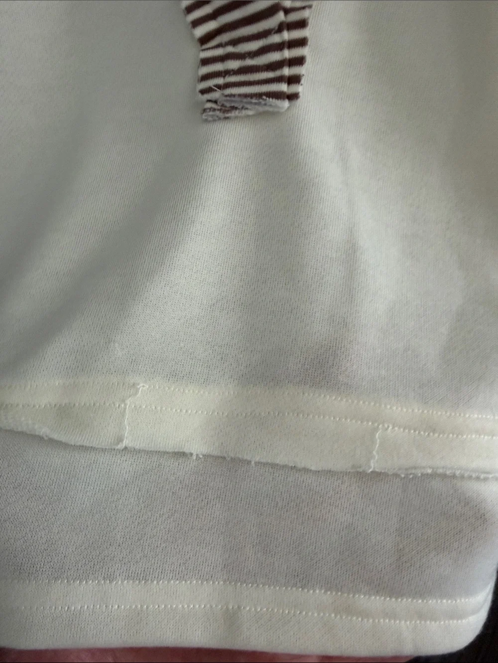 Altar'd State Cream and Brown Striped Rugby Pullover - Picture 3 of 7